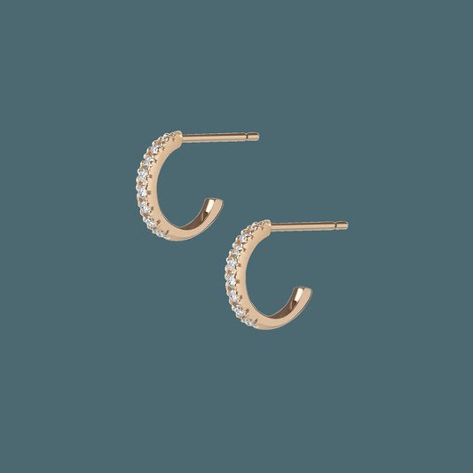 Diamond Huggie Earrings